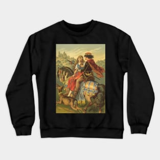 Vintage Fairy Tales,  Little Brother and Little Sister by Carl Offterdinger Crewneck Sweatshirt